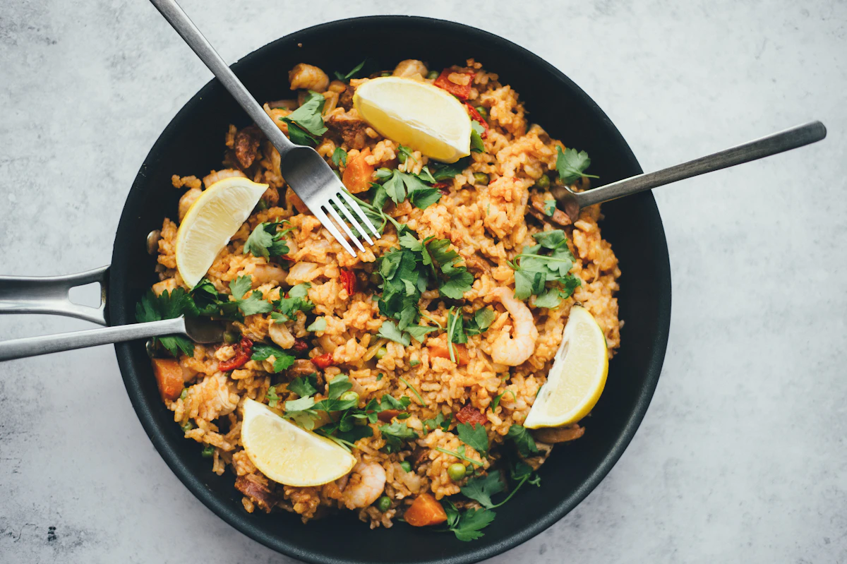 Air fryer basket with Filipino fried dishes — crispy results with less oil